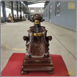 鑄銅關(guān)公 小型寺廟龍五爺財(cái)神銅像