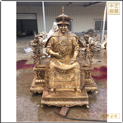 鑄銅關(guān)公 貼金雍正銅雕鑄造廠