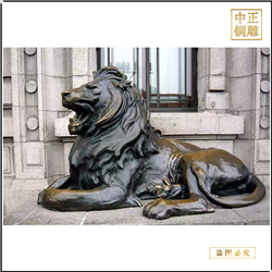 鑄銅關(guān)公 2.6米匯豐銅獅子