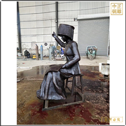 少數民族美女銅雕塑鑄造 少數民族美女銅雕塑鑄造