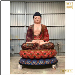 鑄銅關(guān)公 彩繪釋迦牟尼佛銅像佛