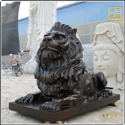 鑄銅關公 大型銅獅子圖片