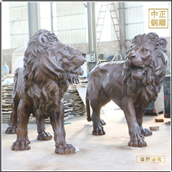 鑄銅關公 純銅大型獅子銅雕