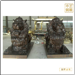 鑄銅關公 純銅獅子雕塑