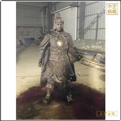 鑄銅關(guān)公 將軍拿件人物雕塑鑄造