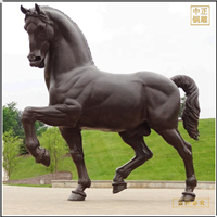 公園擺放銅馬雕塑 公園擺放銅馬雕塑