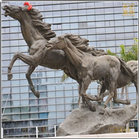 公司門(mén)口大型鑄銅馬雕塑 公司門(mén)口大型鑄銅馬雕塑