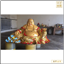 手捧元寶彌勒佛銅像擺件 手捧元寶彌勒佛銅像擺件