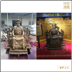 鑄銅關(guān)公 古代努爾哈赤銅雕塑鑄造