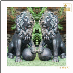 腳踩球銅獅子圖片 腳踩球銅獅子圖片