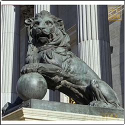 景區門口銅獅子來圖制作 景區門口銅獅子來圖制作