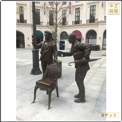 鑄銅關公 室外人物雕塑制作廠家