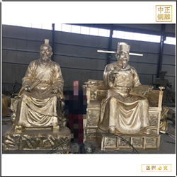 鑄銅關公 大型公園古代人物銅雕塑