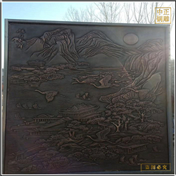 鑄銅關公 旭日迎暉客廳浮雕