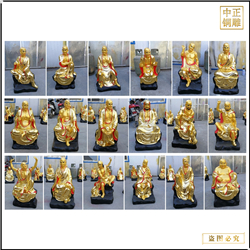 鑄銅關公 1.2米十八羅漢銅像