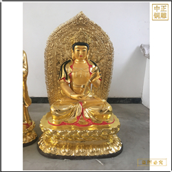 鑄銅關公 供應寺廟西方三圣佛像擺件