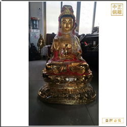 鑄銅關公 生產貼金觀音菩薩銅像