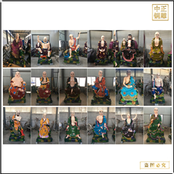 鑄銅關公 十八羅漢銅佛像全套定做價格