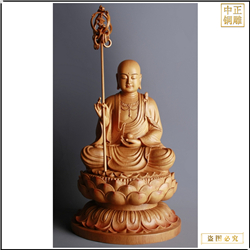 鑄銅關公 貼金地藏王菩薩銅像批發(fā)廠