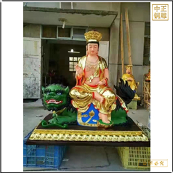 鑄銅關公 文殊普賢菩薩廠家制作