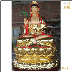 鑄銅關公 寺廟佛堂觀世音菩薩銅佛像