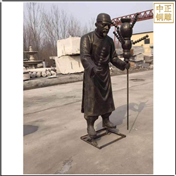 鑄銅關公 賣冰糖葫蘆雕塑