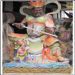 鑄銅關(guān)公 彩繪四大天王佛像鑄造廠家