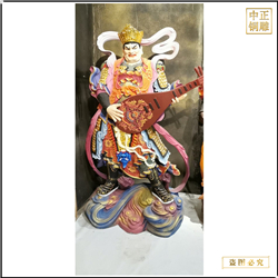 鑄銅關(guān)公 彩繪站像四大天王佛像