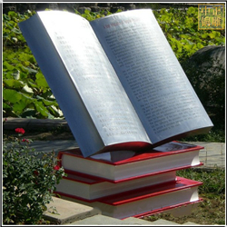 鑄銅關(guān)公 校園書籍銅雕塑制作