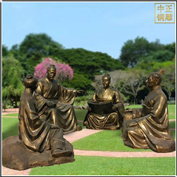 鑄銅關(guān)公 校園草坪孔子教學(xué)銅像擺件