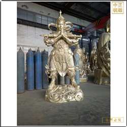鑄銅關(guān)公 大型純銅寺廟韋馱銅佛像