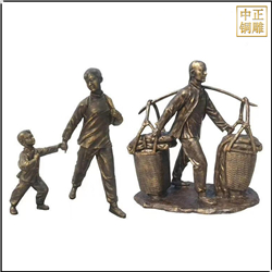 鑄銅關(guān)公 走西口民俗雕塑