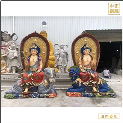 鑄銅關(guān)公 鑄銅文殊普賢佛像