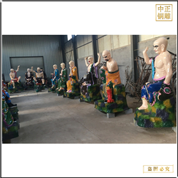 鑄銅關公 鑄銅十八羅漢佛像雕塑廠家