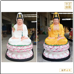 鑄銅關公 坐像寺廟觀世音菩薩雕像