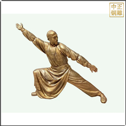 古代人物打太極銅雕塑 古代人物打太極銅雕塑