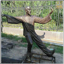 鑄銅關公 老者打太極銅雕塑