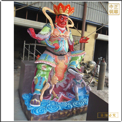 鑄銅關公 四大天王銅神像彩繪佛像