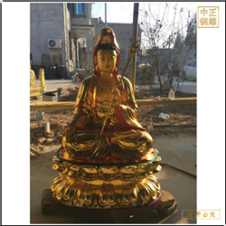 鑄銅關(guān)公 貼金坐像觀音菩薩雕塑