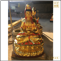 鑄銅關(guān)公 貼金觀世音菩薩雕塑鑄造