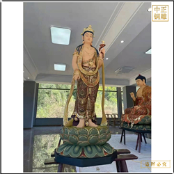 鑄銅關(guān)公 站像彩繪銅佛像加工