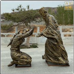 鑄銅關(guān)公 大型室外負(fù)荊請罪人物雕塑