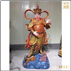 鑄銅關(guān)公 彩繪坐像四大天王佛像制作