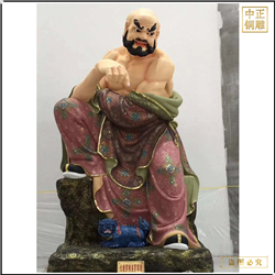 鑄銅關公 貼金十八羅漢銅雕塑定做