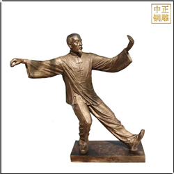 老者打極銅雕塑 老者打極銅雕塑
