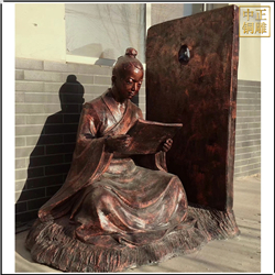 鑄銅關(guān)公 守株待兔典故銅雕塑