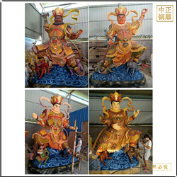 鑄銅關(guān)公 銅雕四大天王佛像定制