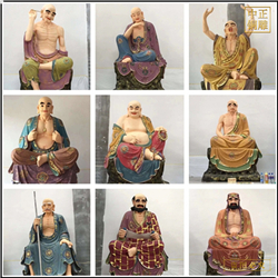 鑄銅關公 鑄銅貼金十八羅漢雕塑廠