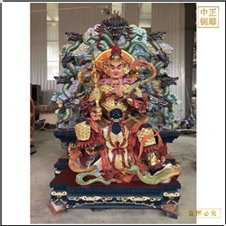 鑄銅關公 鑄造彩繪銅佛像