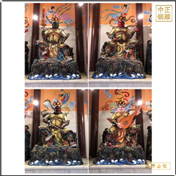 鑄銅關公 四大天王彩繪佛像